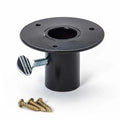 Birds Choice Mounting Flange for 1in Bird Feeder Pole | 3in Steel Disc | 1.0625in Center Opening, includes Thumbscrew and Screws for Secure Post or Deck Mounting