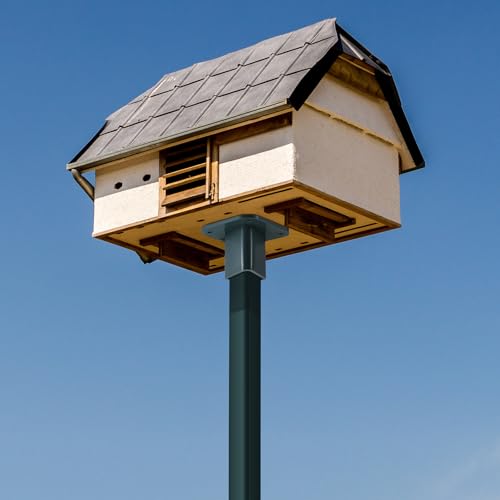 Nuanchu T Post Mounting Plate for Bird Houses Feeder,4 Pcs,Slate Gray | Compatible with Most Standard Fence Post Pole,Mounting Plate for Bird Houses,Bird Feeder,Mailboxes, Mount Flange