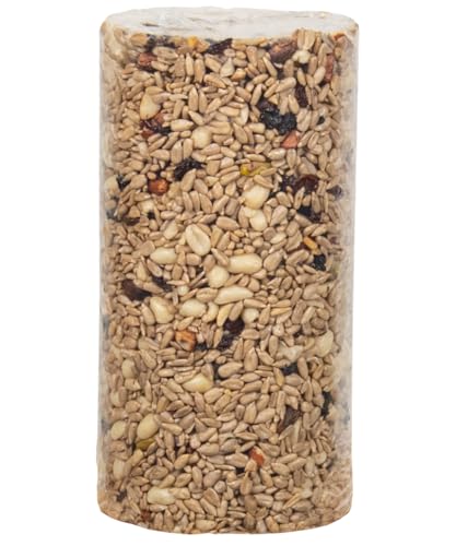 JCs Wildlife No Mess No Waste Fruit Blend Bird Seed Cylinder with Hole, Hull Free Wild Bird Food for Outside Feeders, Cardinals Woodpeckers Chickadees Nuthatches Wrens, Made in the USA, 2 lb Pack of 4 - size: 8 Ounce (Pack of 4)