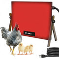 Foandbevi Large Chicken Coop Heater for Winter, Metal Chick Brooder Plate Radiant Heater for Chicken Coop, Safe 150W, Quiet & Thermostat Control Ideal for Chick Chicken Coops Dog Cat & Small Animals - size: 24.0"L x 18.0"W x 18.0"H