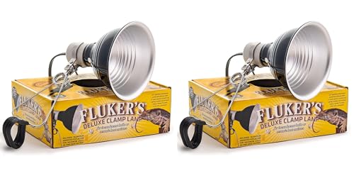 Fluker's Clamp Lamp, Heavy Duty, 75-Watt Maximum | On/Off Switch | 5.5" Diameter | Pack of 2 | UL/CUL Approved - size: 5.5 Inch (Pack of 2), style: 5.5" with On/Off Switch for Reptiles