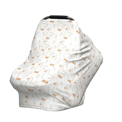 Goose Baby Stuff Car Seat Cover for Baby,Mom Nursing Breastfeeding Covers,Multi-Use Car Seat Canopy Carrier Cover,Stroller Cover Newborn Shower Gift for Boys Girls - color: Goose