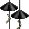 Squirrel Baffles for Protecting Outdoor Bird Feeder Pole and Bird Houses, Pole Mount Squirrel Proof Guard Stopper for Bird Pole-(Black, 16 inch,2 Packs) - size: 16IN-2Set