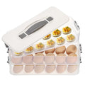 BSTKEY Deviled Egg Containers with Lid, 3 Layer Deviled Egg Platter Carrier Trays for 36 Eggs, Fridge Stackable Portable Egg Holder with Handle for Home Kitchen Party Easter Picnic - size: 3 Layer