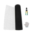 1 in Hardware Cloth, 36 in x 50 ft Chicken Wire Fence, Chicken Wire Mesh Roll with Pliers and Glove for Rabbit Cages, Chicken Coop Fences and Poultry Enclosures(16 Gauge, Black) - color: Black, size: 1in 36in x 50ft(with Gloves and Plier)
