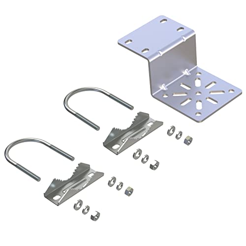 Pole Mount Bracket Anti Vibration Antenna Mount Universal Wall Mounting Bracket [ Without The Pole ] for Security Camera PTZ Dome Indoor Outdoor AP Access Point Client CPE Kits - color: 1 PCS
