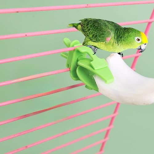 10-Pack Green Millet & Cuttlebone Holder, Bird Cage Accessories for Parakeet & Small Birds - color: Green
