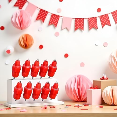 10Pcs Red Automatic Poultry Easy Installation Watering Nipples Chicken Drinkers,Water Nipple Drinker Feeders Hen Duck Screw Style Easy to Clean and Store,Poultry Feeding and Watering Supplies