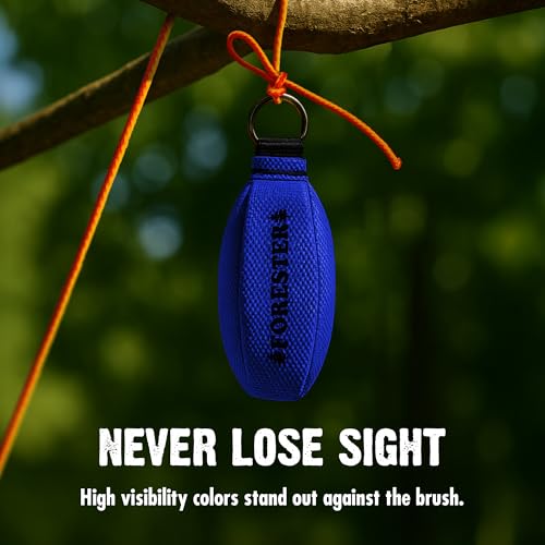 FORESTER Arborist Throw Line Kit | Throw Weight & 166ft Rope | Ultra Slick 100% Polyester Rope | Arborist Equipment for Tree Climbing - style: 9oz Throw Weight