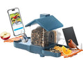Smart Solar Bird Feeder with Camera & Outdoor Bird Bath | 2K HD Dual-Lens, AI Bird Identification, Instant Mobile Alerts, IP66 Weatherproof, Ideal for Outdoor Bird Watching - color: BLUE