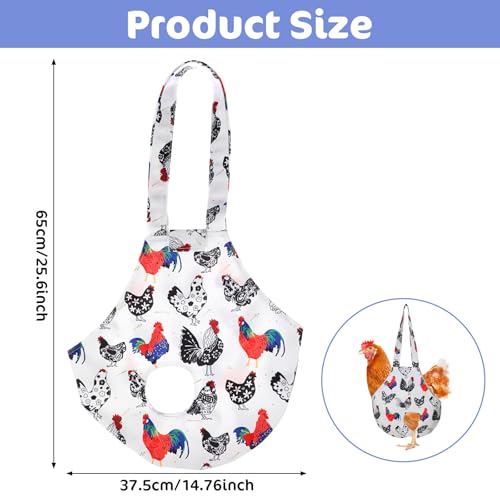 Chicken Holder Bag, Poultry Carrier Sling with Handle, 13.5x13.5 Inch Waterproof Chicken Transport Bag Farm Supplies for Hen Rooster Care, Travel, Farming