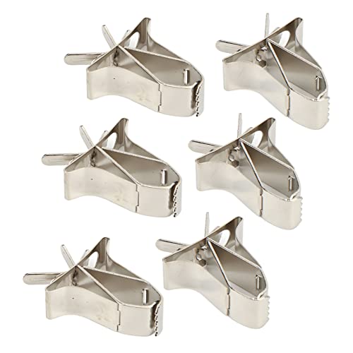 Jeanoko 6pcs Food Clips, Durable Stainless Steel Bird Cage Feeders for Vegetables and Fruits for Budgies and Cockatiels