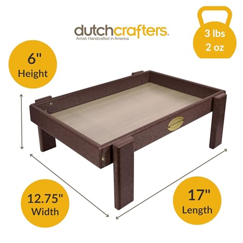 DutchCrafters Amish American Made Platform Bird Feeder, Free Standing Ground Bird Feeders for Outdoors, with Raised Seed Tray for Wild Birds, Chicken, Squirrel, Gift for Birdwatchers (Milwaukee Brown) - color: Milwaukee Brown