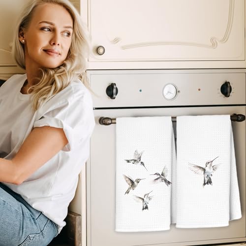 Hummingbird Bird Gifts for Women Decorative Kitchen Hand Towels for Bathroom Decor,16x24 Inch Set of 4 - color: Bird Towels-e