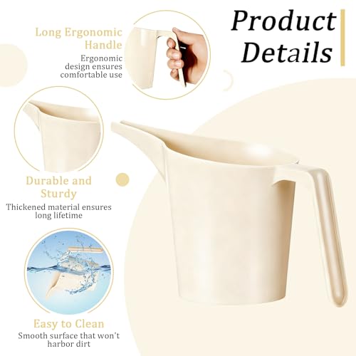 Relaxweex 2 Pcs Bird Seed Scoop, Pet Food Bird Seed Scoop Large Capacity Suitable Narrow Spout Suitable for Tube Feeders for Filling Avian Birds Feeders Small Animal Food (Beige) - color: beige