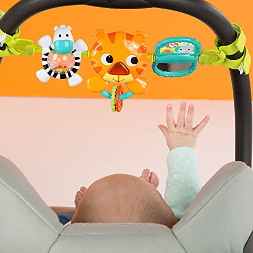 Bright Starts Take Along Musical Carrier Baby Activity Toy Bar, Hanging Car Seat Toy, 4 Fun Melodies, Fine Motor Skill Development Ages Newborn +, Multi-Color - color: Take Along