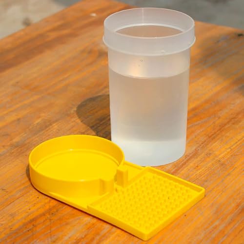 Large Capacity Quail Water Feeder, Quail Feeder, Baby Bird Button Quail Yellow Water Feeder, for Cage, Baby Chick Waterer, Ideal Feeders for Baby Bird