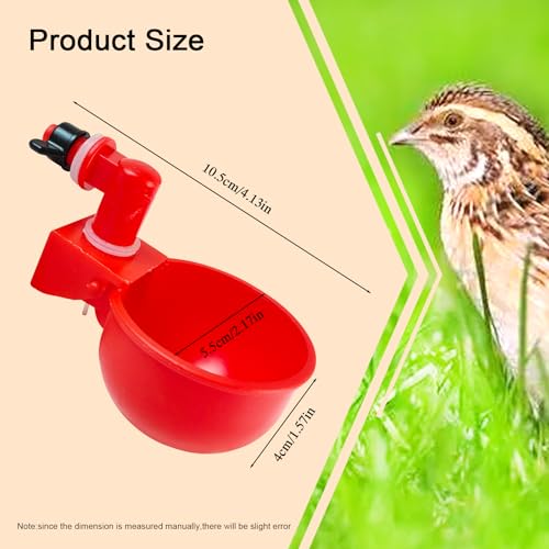 2pcs Automatic Waterer System Chick Drinker Cups 1L Hanging Automatic Fill Poultry Watering Cup Used for Cages (2)