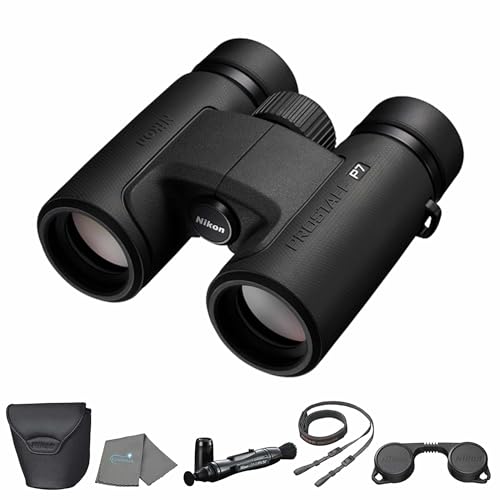 PROSTAFF P7 8x30 (16770) Black Binoculars Bundle with Lens Pen and Cleaning Cloth, Compact Binoculars for Adults for Hunting, Bird Watching, and Hiking Essentials, Zoom Lightweight Travel - style: P7 8x30