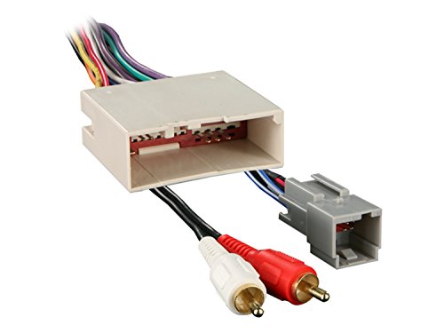 Metra 95-5000B Double DIN Installation Dash Kit for 2000-2006 Lincoln LS or 2002-2005 Ford T-Bird (Black, Silver) & 70-5521 Radio Wiring Harness for Ford 03-Up Amp - style: Kit + Wiring Harness