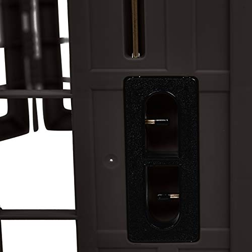 Amazon Basics 8-Panel Octagonal Plastic Pet Pen Fence Enclosure With Gate, 59 x 58 x 28 Inches, Black - color: Black, size: 28-Inch