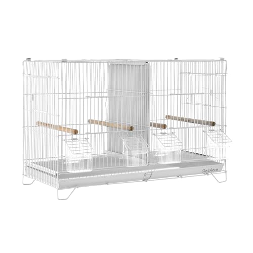 Sam's Pets Willow 24" Bird Cage, White | Premium Iron, Spacious, Easy-to-Clean, 4-6 Birds, Ideal for Cockatiels, Parrots, Budgies - color: White