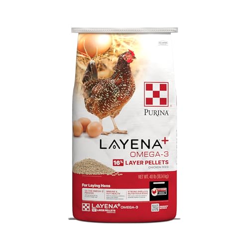 Purina® Layena®+ Omega-3 Chicken Feed Pellets, 40 Pound Bag - size: 40 Pound (Pack of 1)