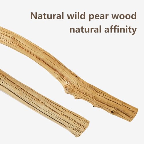 Natural Wood Bird Perch for Cage – Chewing & Claw Trimming Perch Toy for Parrots, Cockatiels, Budgies (Small 6.9") - size: Small 6.9"
