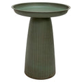 Sunnydaze Modern Bird Bath for Outside, Iron, 23” H, Matte Green | UV & Rust-Resistant Matte Finish, Durable Iron,1 Gal Water Cap, Outdoor Birdbath for Garden, Pedestal Bird Bath with Bowl - color: Matte Green