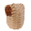 Small Bird Nest with Metal Hook Hand-Woven Bird Eco-Friendly Natural Bamboo Cage Accessories Hanging Bird Shelter