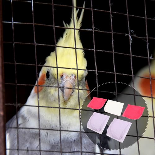5pcs High Elastic Cloth Mesh Parrot Cage Shipping Bags, Easy Assembly Bird Carrier Bags for Poultry and Chicken, Sturdy Parrot Travel Carrier for Safe Bird Transport Random Color