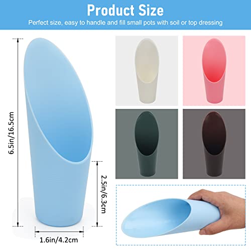 Coitak Bonsai Soil Scoops, 5 PCS Plastic Garden Soil Scoops | Colorful, Small Soil Scoops, Gardening Tools