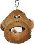 A&E CAGE Company HB46581 Happy Beaks Coco Monkey Assorted Bird Toy, 6 by 6 by 6", Brown