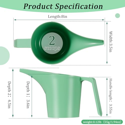 Relaxweex 2 Pcs Bird Seed Scoop, Pet Food Bird Seed Scoop Large Capacity Suitable Narrow Spout Suitable for Tube Feeders for Filling Avian Birds Feeders Small Animal Food(Green) - color: Green