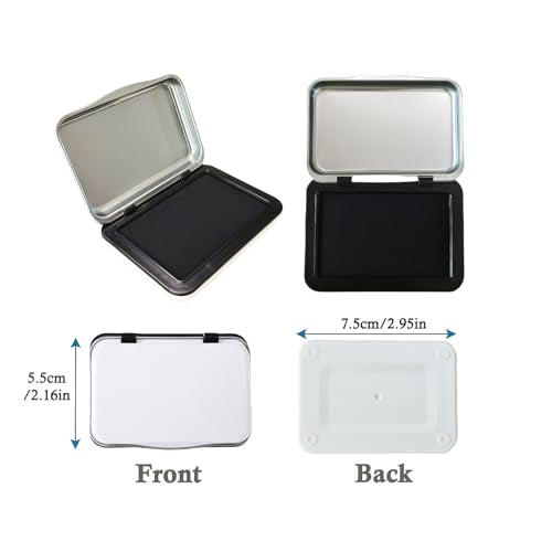 2 PCS Egg Date Marking Stamp Ink Pad, 2.95 x 2.16 inches, for Fresh Eggs (Black) - color: 2 Black