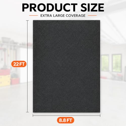 8.8 x 22 FT Garage Floor Mat, Waterproof Non Slip Parking Rug | Extra Large Garage Carpet Rug with Waterproof and Non-Slip Backing, for Driveway, Basement and Garage Floor