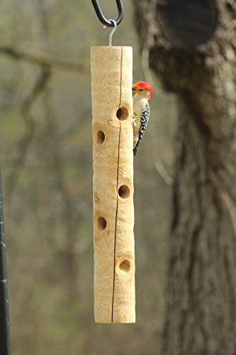 Large Cedar Suet Log Feeder | For Woodpeckers and Chickadees