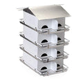 Birds Choice Premium Aluminum Purple Martin House – 16 Room, 4 Floor Birdhouse with Starling Resistant Entrance Holes, Ventilated Roof & Easy Cleaning, Unassembled | Starling Resistant Entrance Holes, Ventilated Roof for Cooler Nests, Easy Cleaning Access
