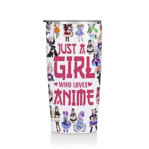 Jztco Anime Merch 20 oz Tumbler Kawaii Stuff Manga Coffee Mugs | Funny Insulated Tumblers Thermal Cup for Sports Travel Graduation Birthday Gifts for Anime Lovers Fans Women - color: Multi 1296