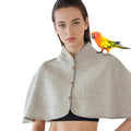 Parrot Shoulder Protector & Bird Diaper Shawl - Keep Clothes Safe from Scratches & Poop, Reusable Training Cape for Parakeets, Cockatiels, Conures, Lovebirds, Finches, Macaw (grey) - color: Grey