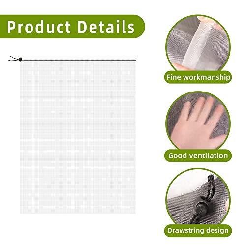 PURPLE STAR 1N 6.2 x 8.2 Feet Insect Bird Barrier Netting Mesh with Drawstring, Garden Bug Netting Plant Cover for Protect Plant Fruit Flower from Insect Bird - color: 6.2x8.2 Ft