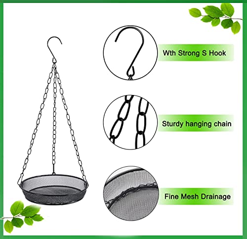 Bird Feeder, Hanging Bird Feeders for Outdoors Metal Mesh Birdfeeder Tray | Metal Mesh, Birdfeeder Tray