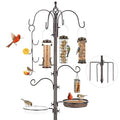 Bird Feeding Station Kit Pole Wild Bird Feeder Hanging Planter Hanger Multi Feeder Hanging with Metal Suet Feeder Bird Bath for Attracting Wild Birds - size: 94 Inch