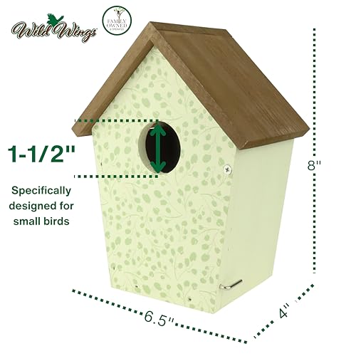 Wild Wings Decorative Bluebird House Spring Ivy, White - style: Spring Ivy