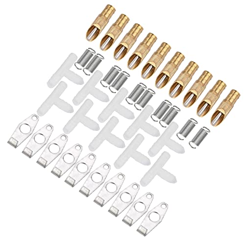 Fydun 10pcs Set Pet Water Feeder, Stainless Steel Automatic Nipple Waterer Poultry Fountains & Waterers for Bunny Rat Rabbit Ferrets (Duckbilly White) - size: Duckbilly white, style: Duckbilly white
