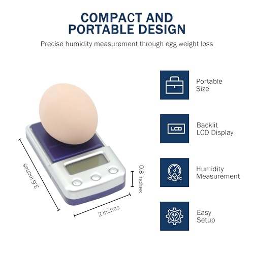 Digital Scale with Blue Backlit LCD Display - Accurate Humidity Measurement
