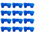AUEAR, Set of 12 Bird Drinker Feeder Cup Soda Pop Water Bottle Plastic for Pigeons Parrot Chicken Supplies (Blue) - color: Blue