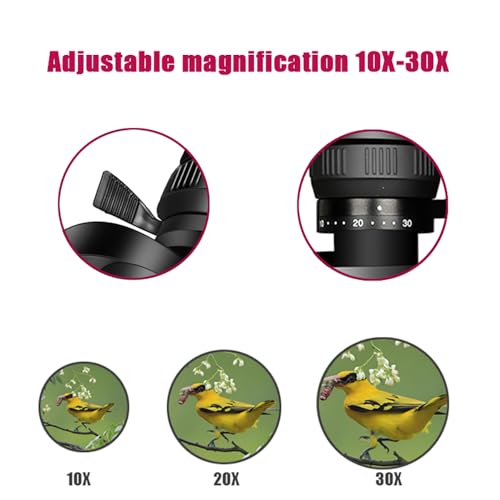 10-30X50 High Magnification HD Long Range Zoom 10X-30X Magnification Wide Angle Binoculars for Hunting Telescope
