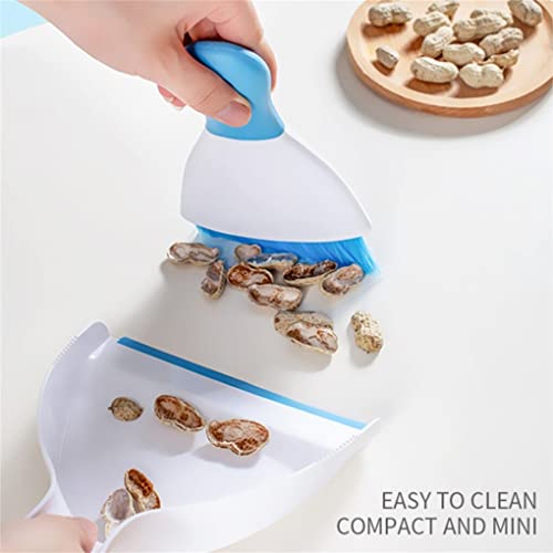 Dust pan Broom Brush Dustpan - Small Broom and Dustpan Set,Mini Broom and Dustpan,Small Dustpan and Brush Set for Home Cleaning, Sofa, Desk, Guinea Pig Cage, Cat Litter etc.（Light Blue） - color: Light Blue, size: 1 Set