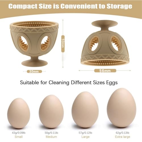 Egg Cleaner for Fresh, Silicone Egg Brush Cleaner, Multipurpose Vegetable and Fruit Scrubber Tool(Yellow)